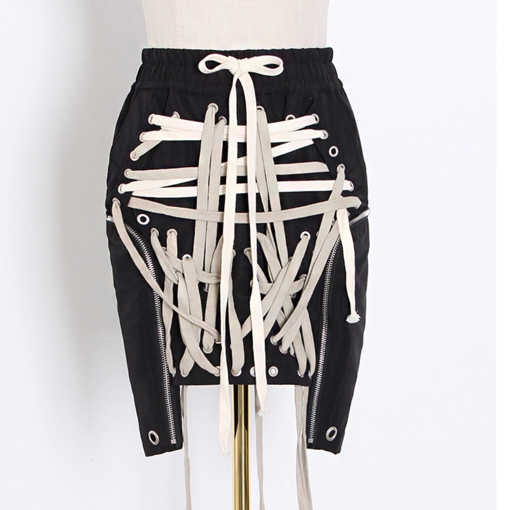Lace Up Bowknot Skirts 2020
